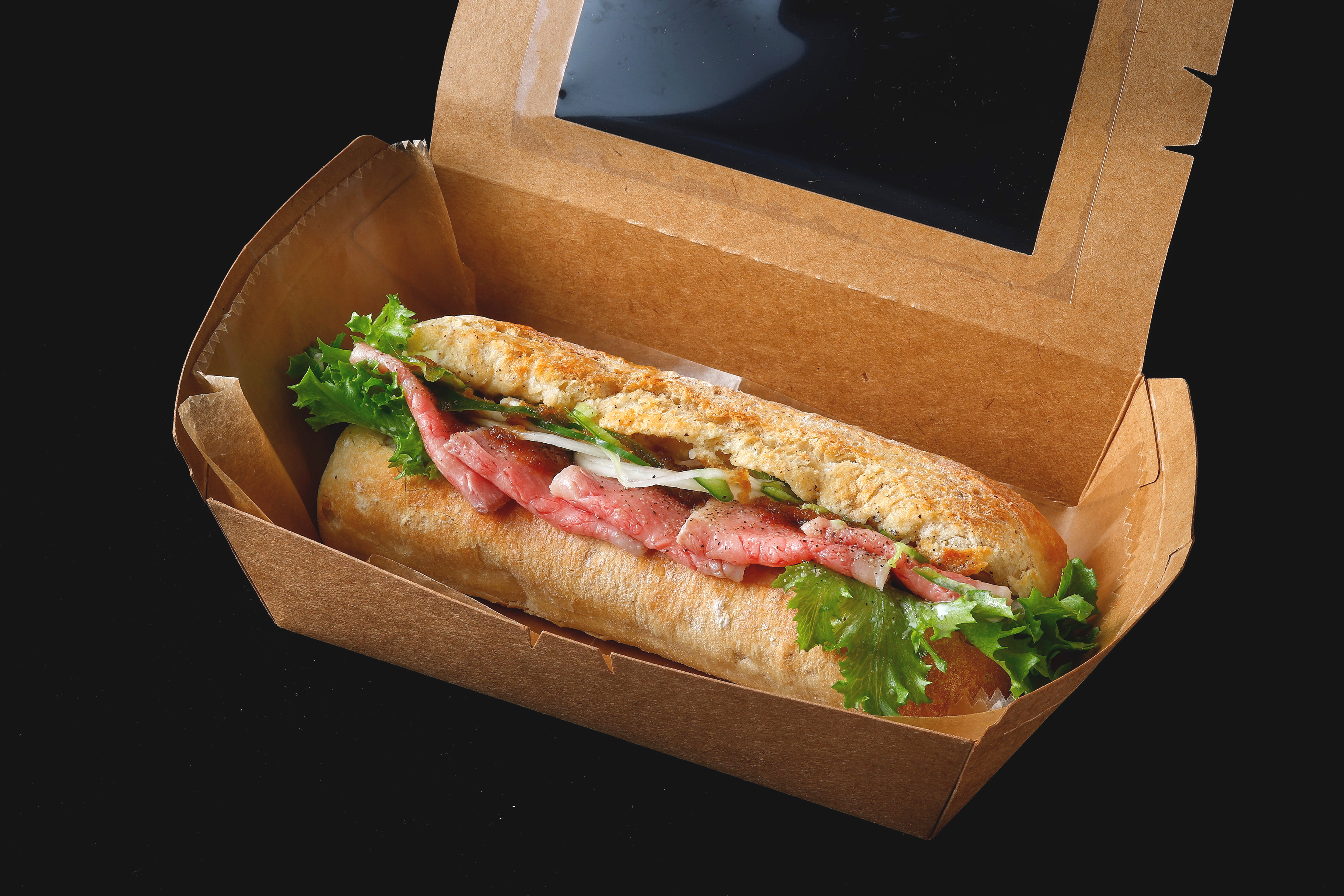 A5ランク和牛とろけるローストビーフバゲッド